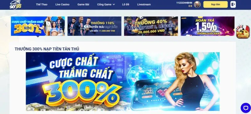 Khuyến mãi Liêng Sky88